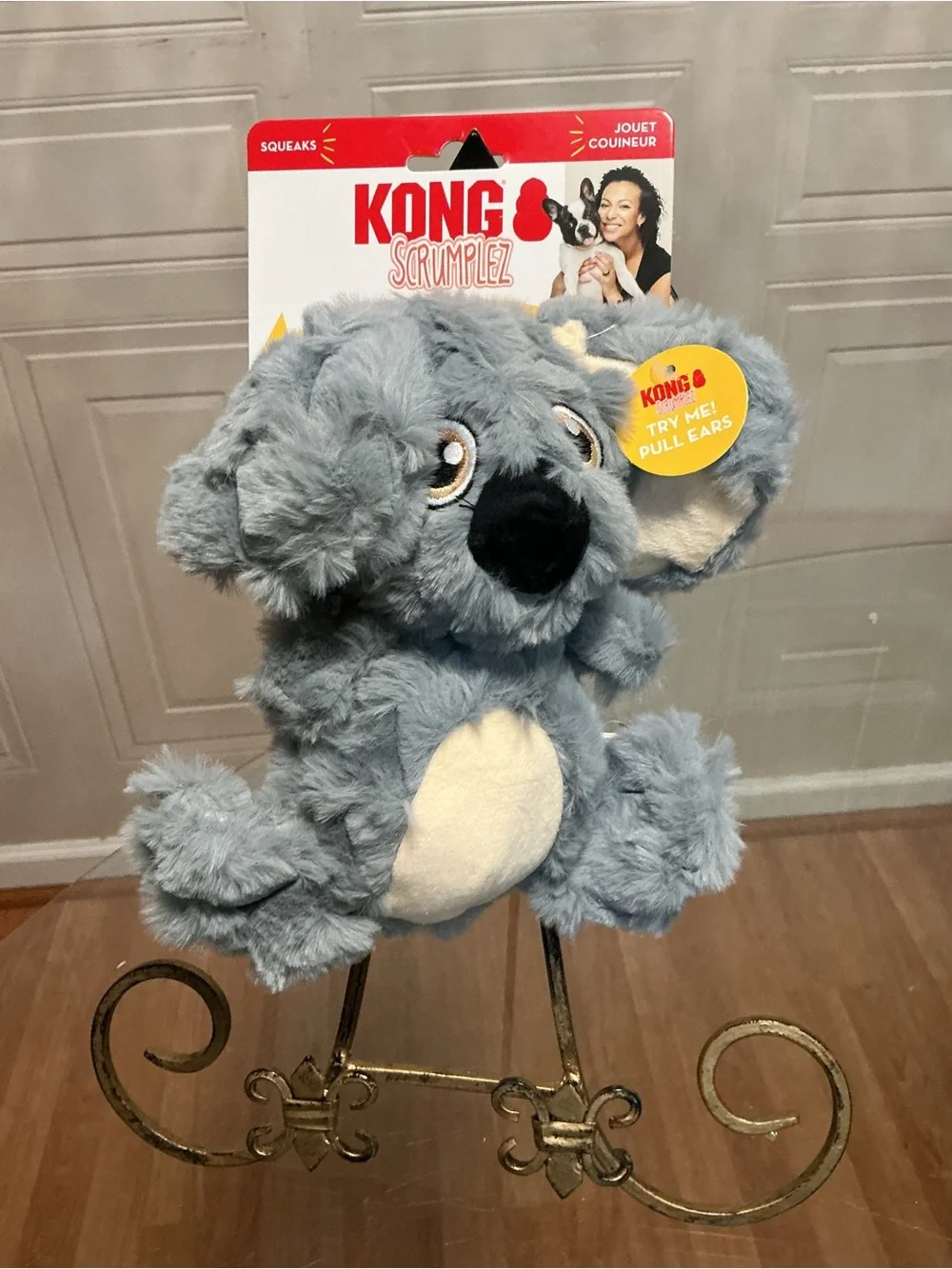 Kong Dog Scrumplez Koala Bear Slide Ears Side to Side .. med/large New!
